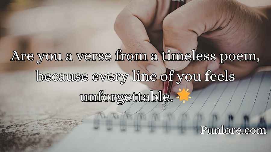 Poetry Pickup Lines