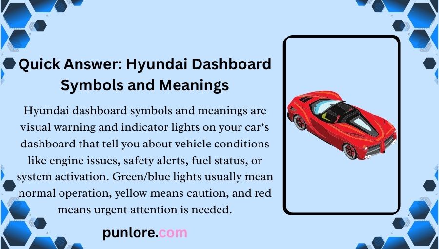 Hyundai Dashboard Symbols and Meanings