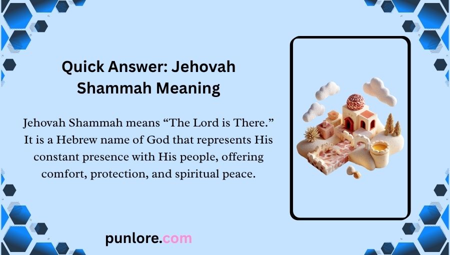 Jehovah Shammah Meaning