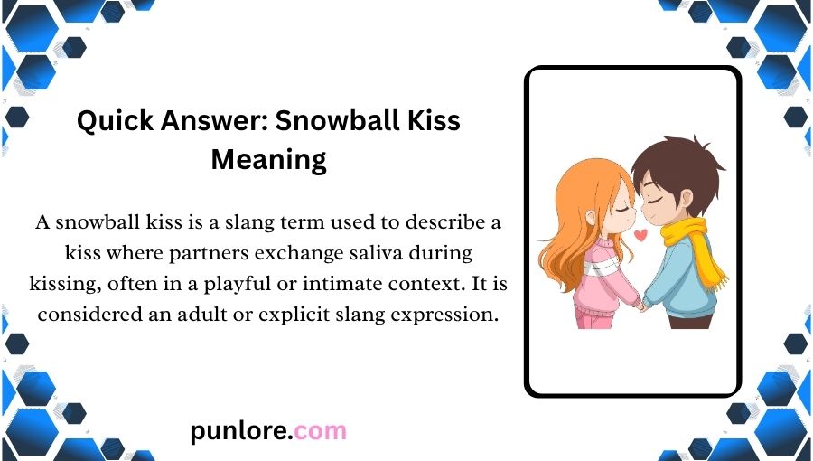 Snowball Kiss Meaning