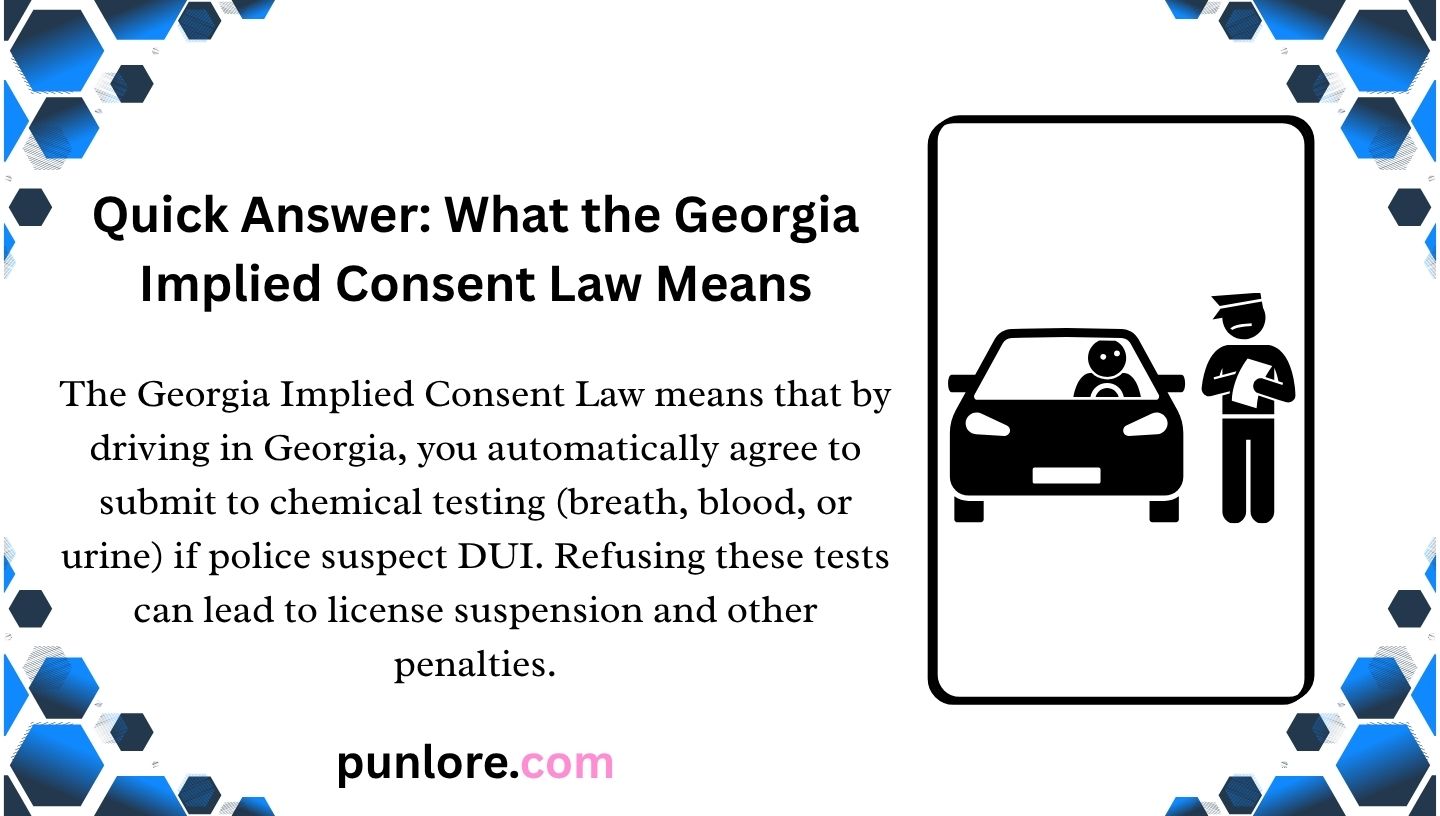 The Georgia Implied Consent Law Means