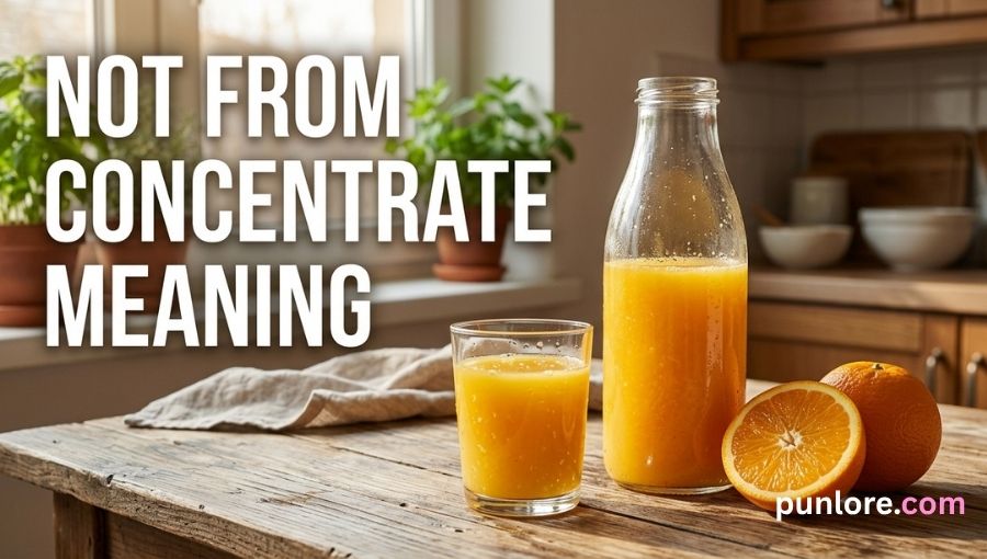 What Does Not From Concentrate Mean
