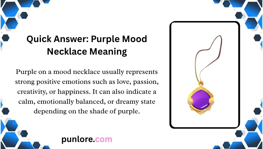 What Does the Color Purple Mean on a Mood Necklace