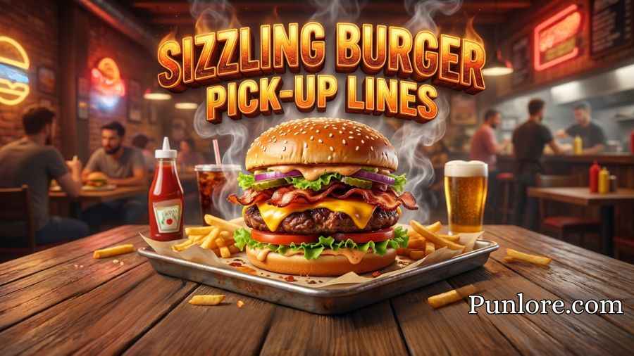 Sizzling Burger Pick-Up Lines