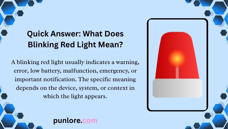 Blinking Red Light Means