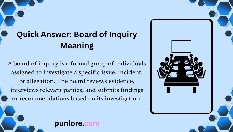 Board of Inquiry Meaning