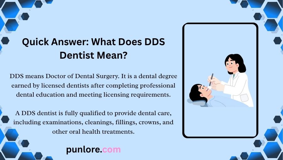 DDS Dentist Meaning