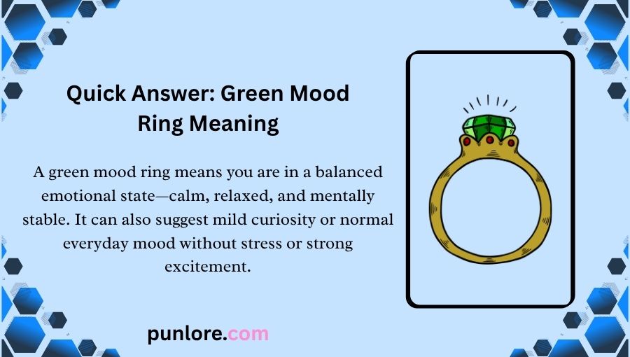 Green Mood Ring Meaning