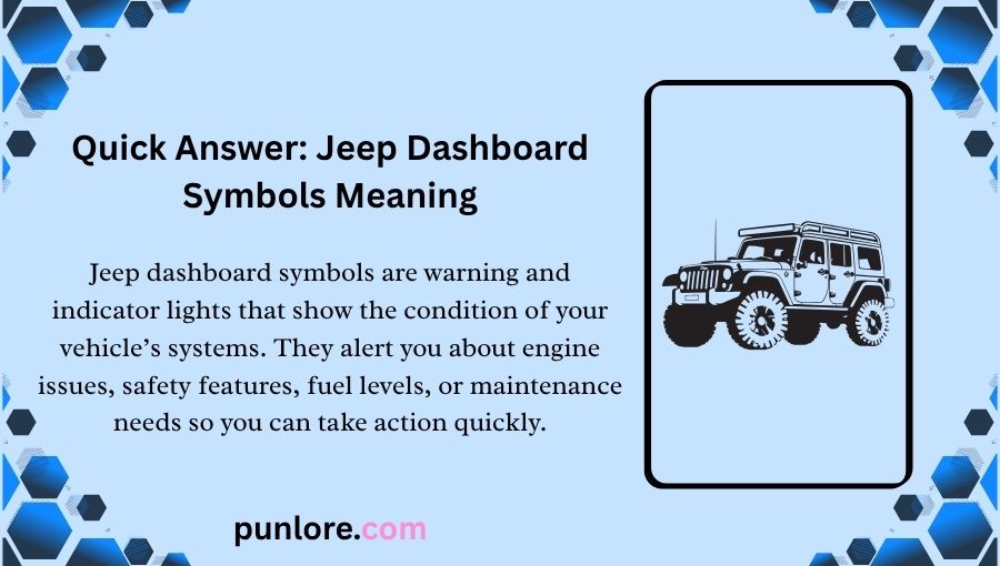 Jeep Dashboard Symbols and Meanings