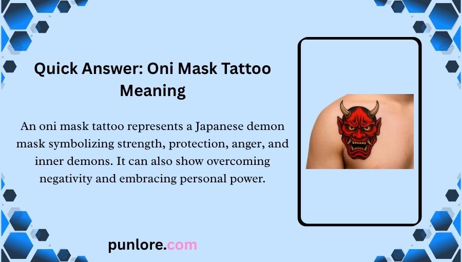Oni Mask Tattoo Meaning