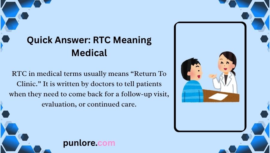 RTC Meaning Medical