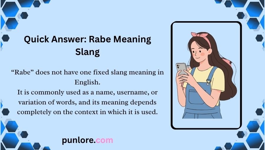Rabe Meaning Slang