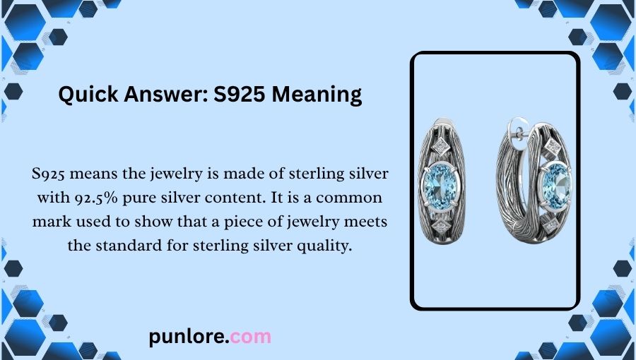 S925 Meaning