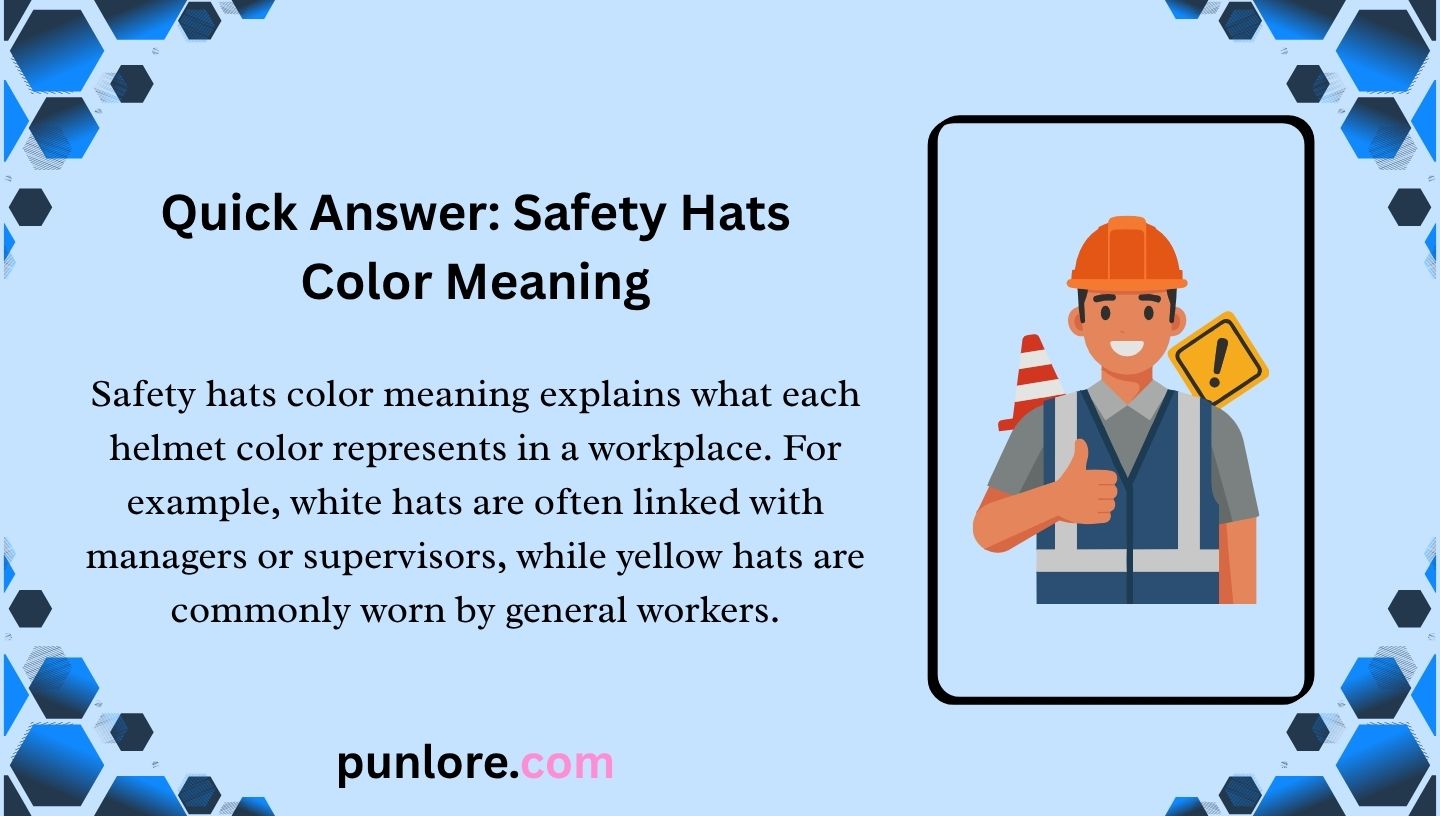 Safety Hats Color Meaning