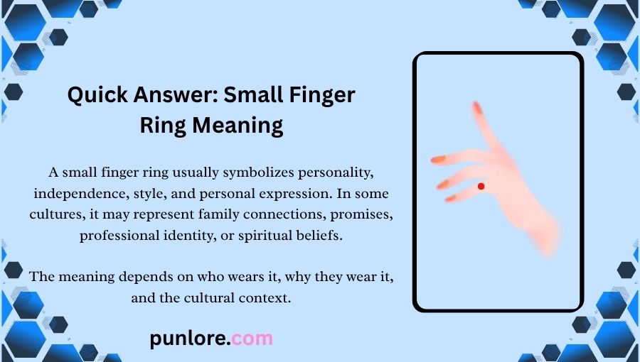 Small Finger Ring Meaning