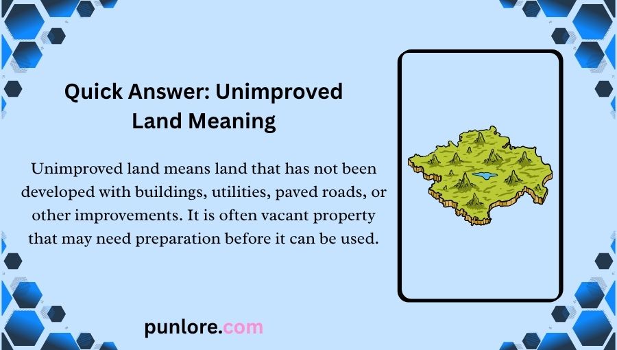Unimproved Land Meaning