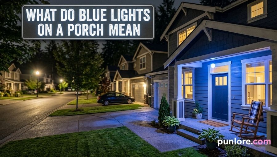 What Do Blue Lights on a Porch Mean