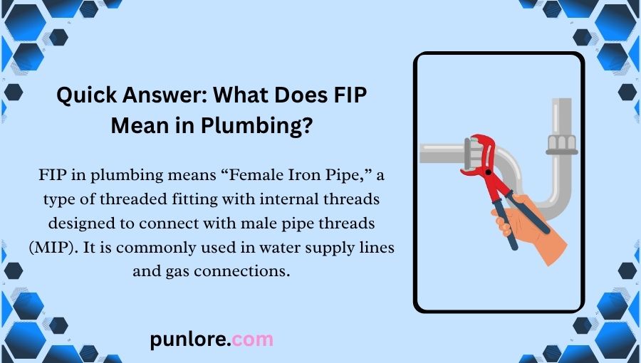 What Does FIP Mean in Plumbing