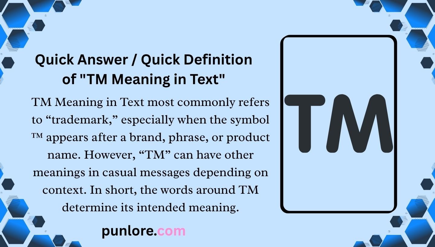 TM Meaning in Text