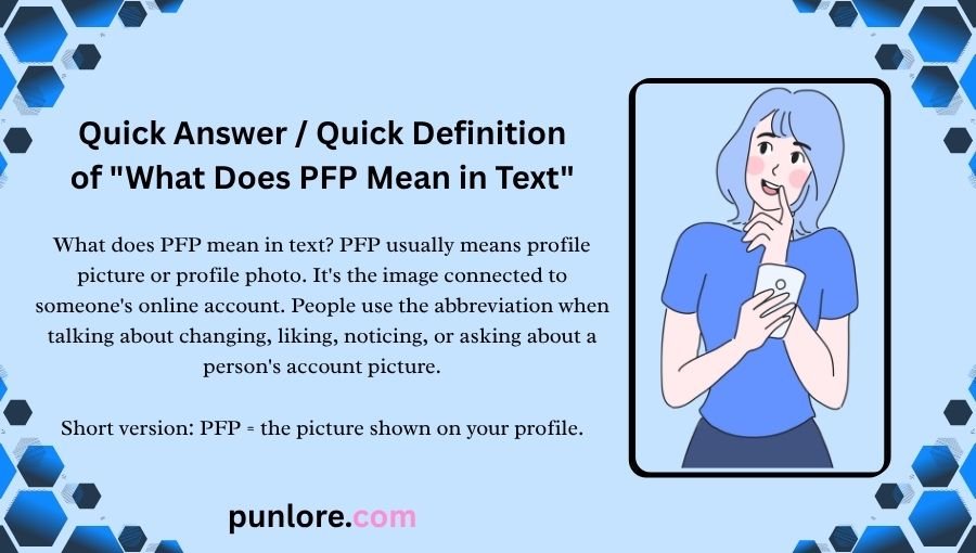 What Does PFP Mean in Text