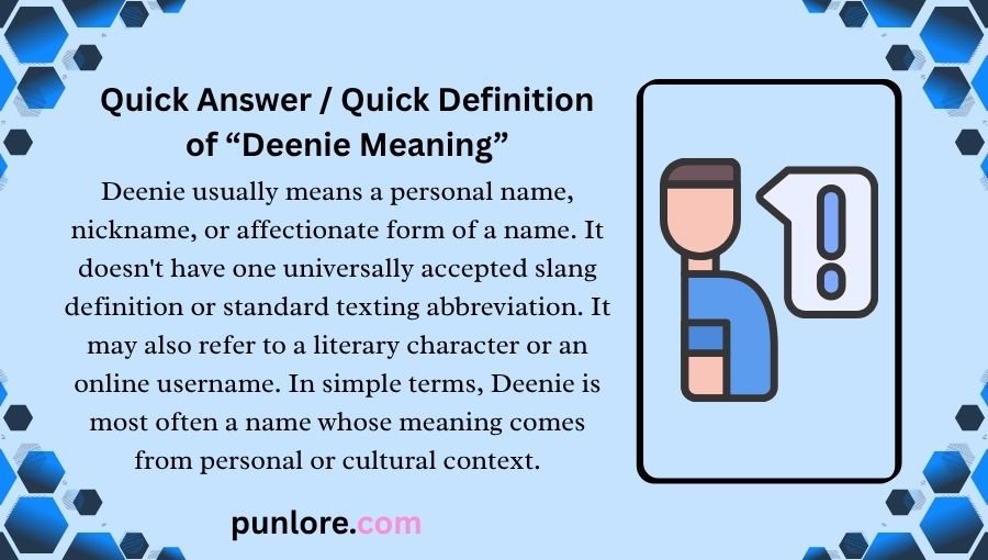 Deenie Meaning