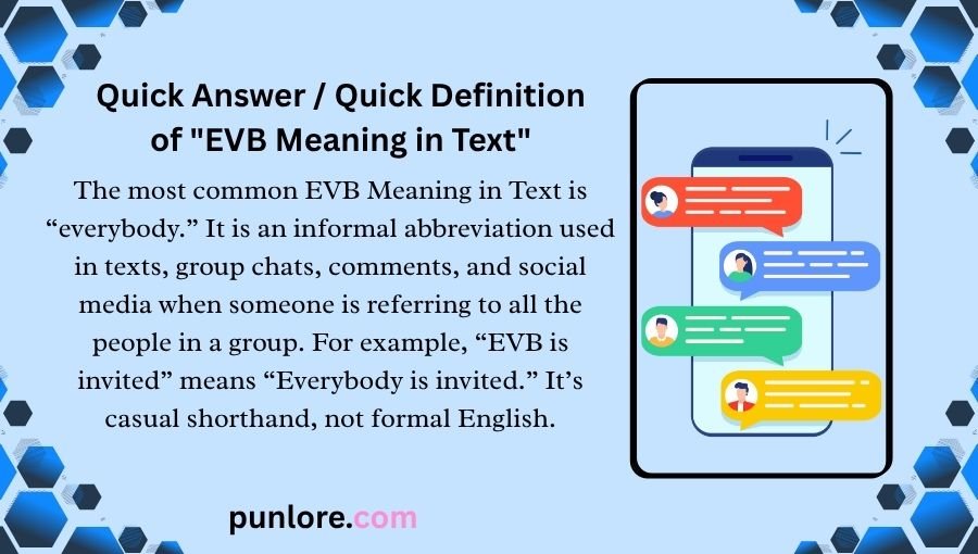 EVB Meaning in Text