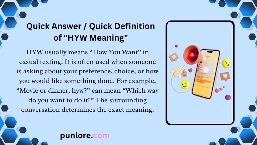 HYW Meaning
