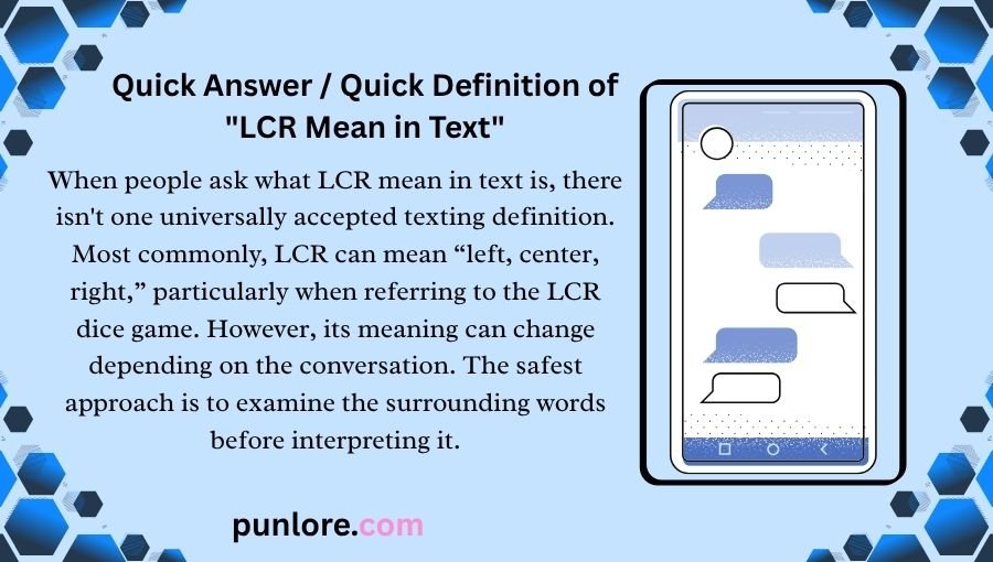 LCR Mean in Text