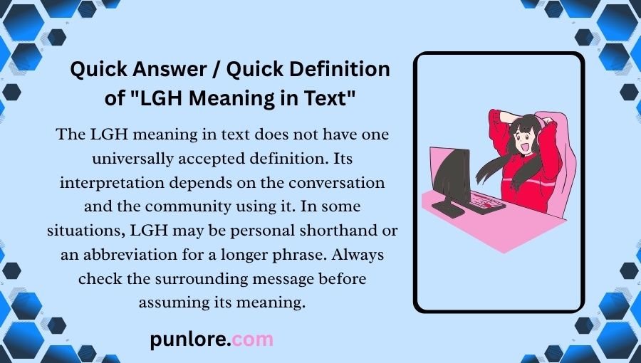 LGH Meaning in Text