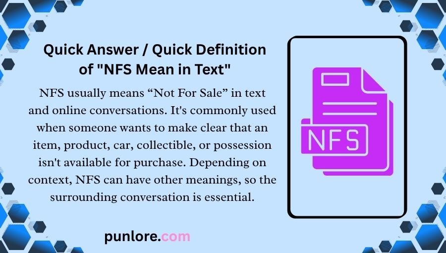 NFS Mean in Text