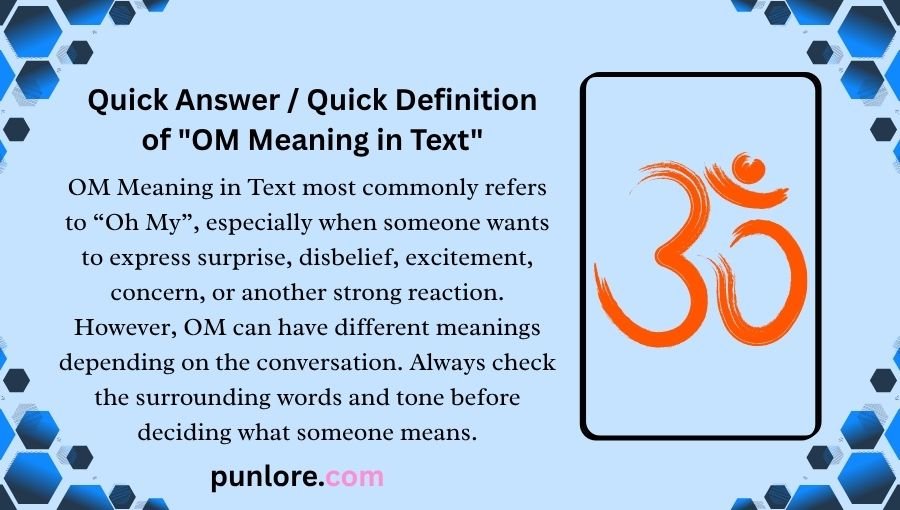 OM Meaning in Text
