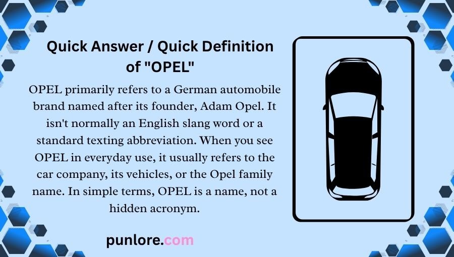 OPEL Meaning