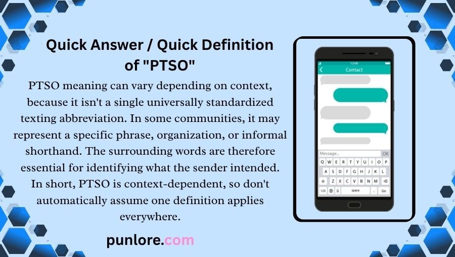 PTSO Meaning