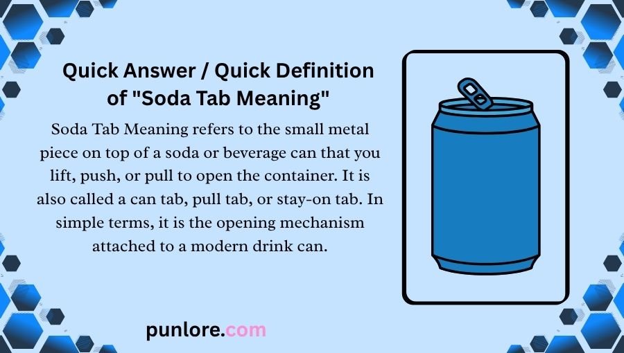 Soda Tab Meaning