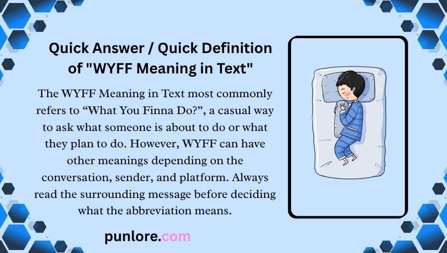 WYFF Meaning in Text