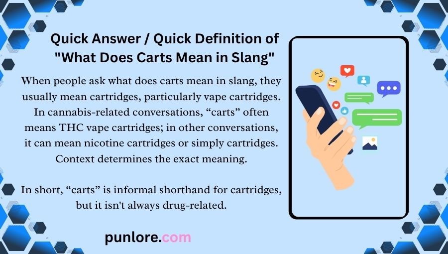 What Does Carts Mean in Slang