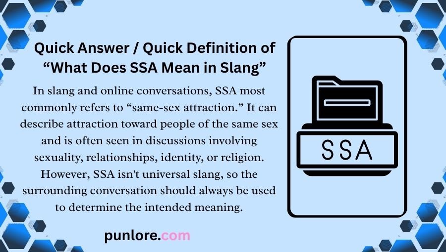 What Does SSA Mean in Slang