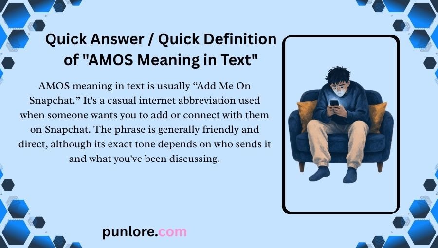 AMOS Meaning in Text