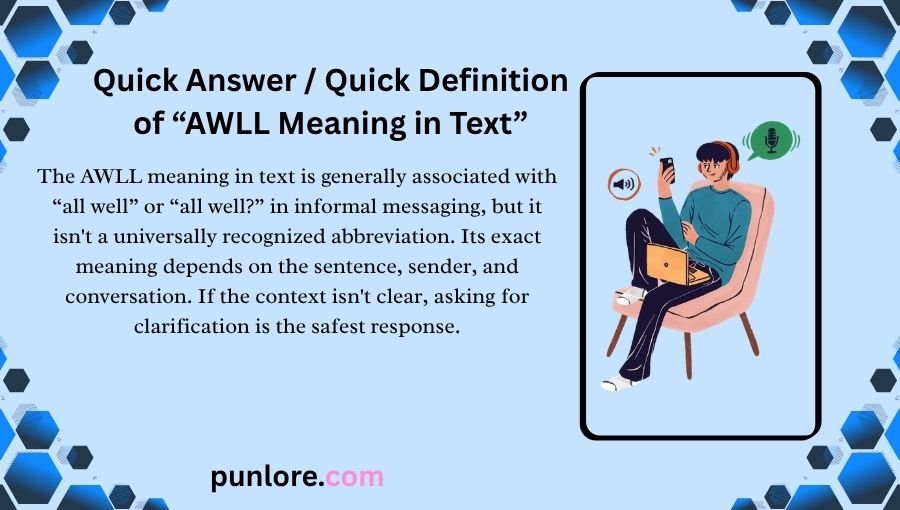 AWLL Meaning in Text