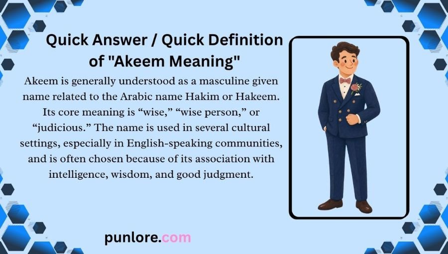 Akeem Meaning