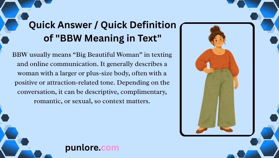 BBW Meaning in Text