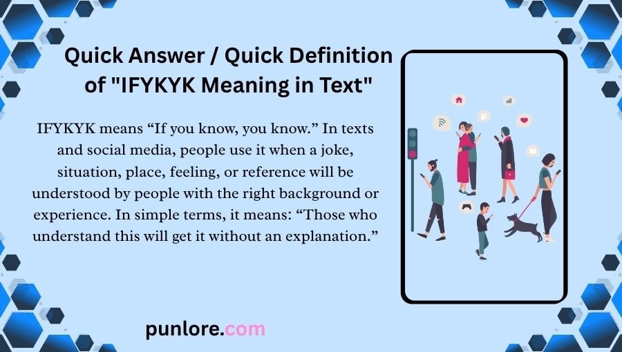 IFYKYK Meaning in Text