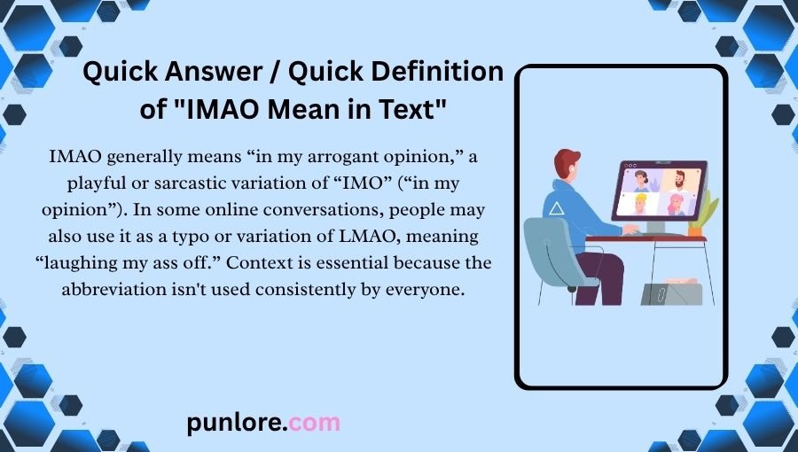 IMAO Mean in Text
