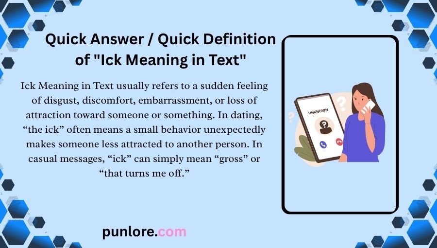Ick Meaning in Text