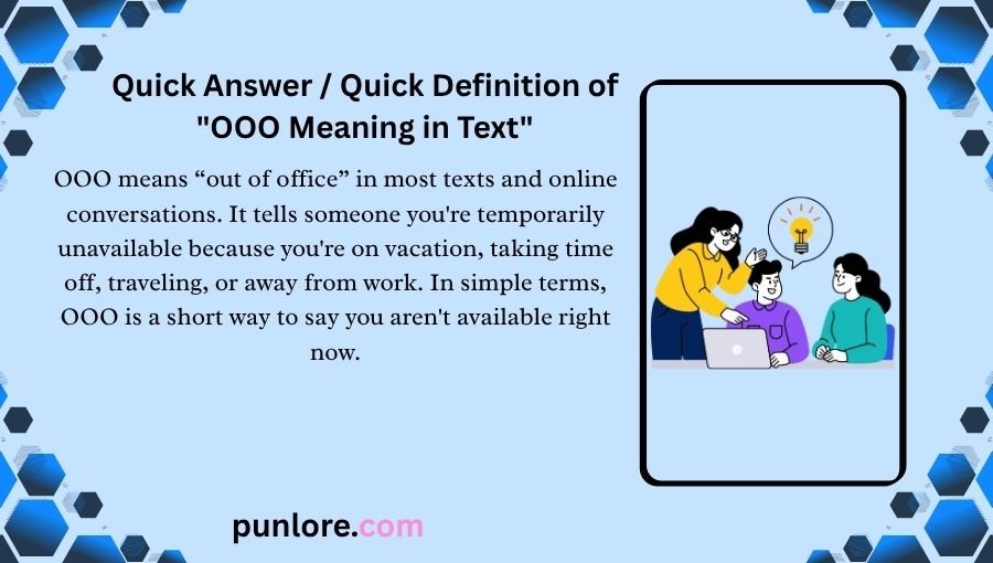 OOO Meaning in Text