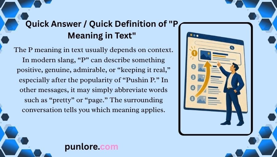 P Meaning in Text