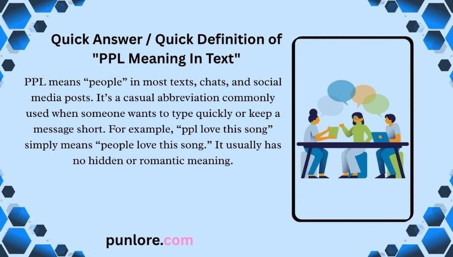 PPL Meaning In Text