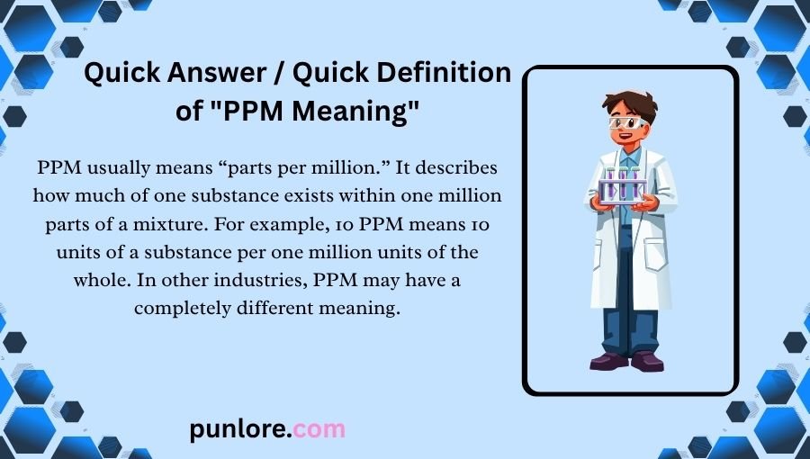 PPM Meaning