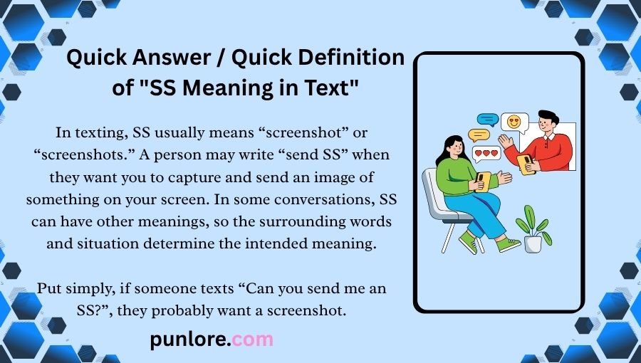 SS Meaning in Text