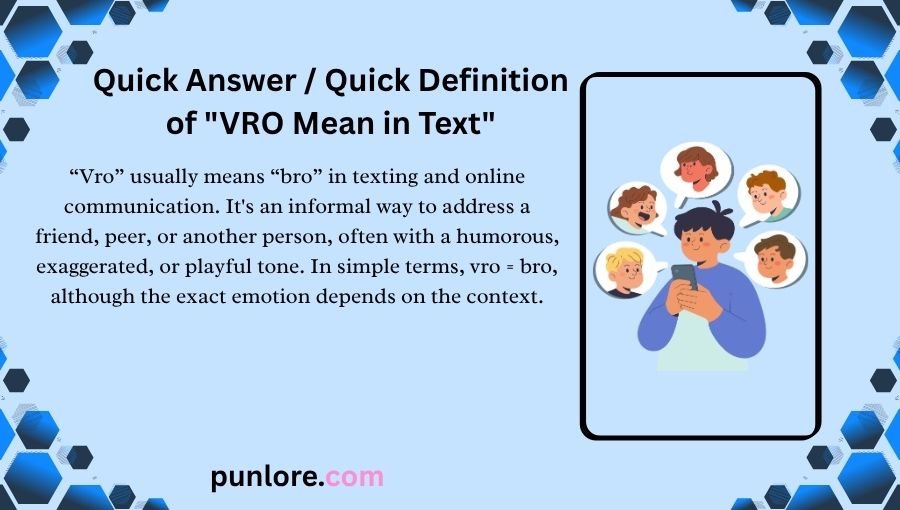 VRO Mean in Text